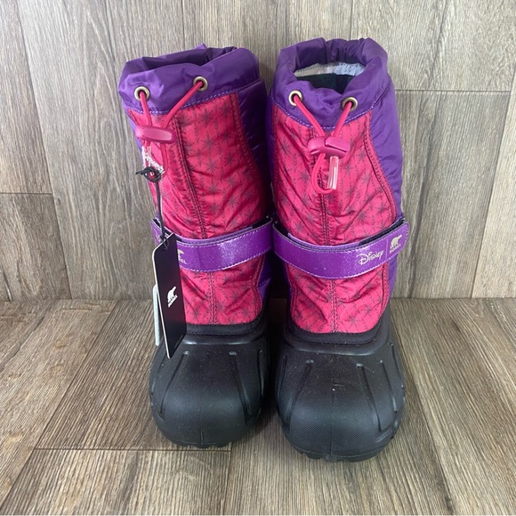 Sorel Disney Frozen Boot Girls Sz 3 Anna Flurry Waterproof Purple Pink Warm NWT - Picture 3 of 7